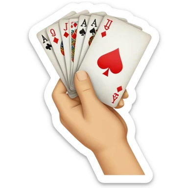 Shuffling deck of cards sticker