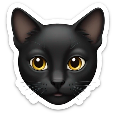 Schwarze Katze (Brust und Gesicht, also kein Ganzkörper) sticker
