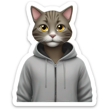 Kat at a gas station with a hoodie ￼ sticker