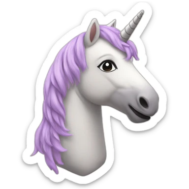 A stuffed unicorn soft toy sticker