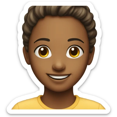 smiling girl indoors  sticker