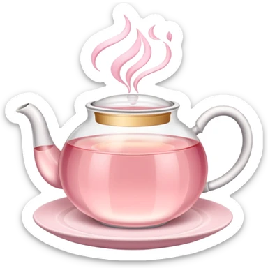 Cute Pastel pink Tea sticker