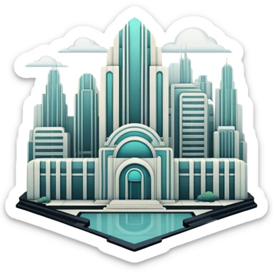 Dystopian Aesthetic Scenery Deco sticker