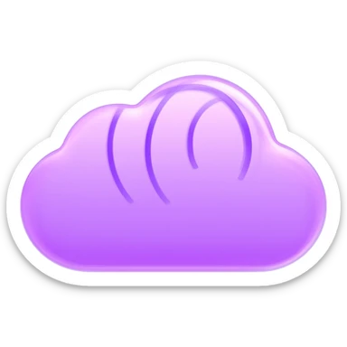 Purple fight cloud with 3 purple rings sticker