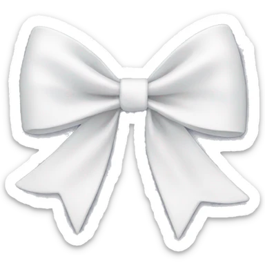 white bow sticker