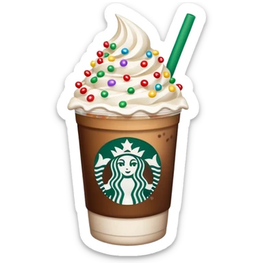 Iced Christmas Starbucks coffee sticker