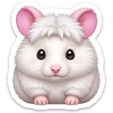 cute white hamster sticker