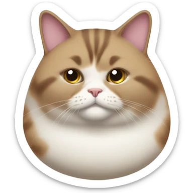 Obese cat sticker