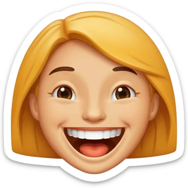 Happy saying haha sticker