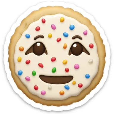 Sugar cookie with sprinkles sticker