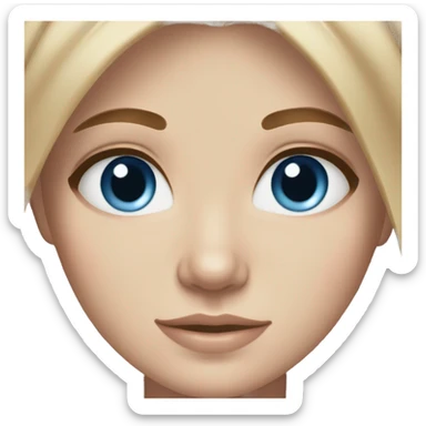 stunning white girl light brown hair blue eyes sticker