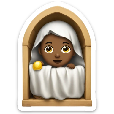 Baby Jesus manger sticker