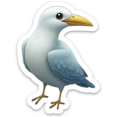 Bird ocean sticker