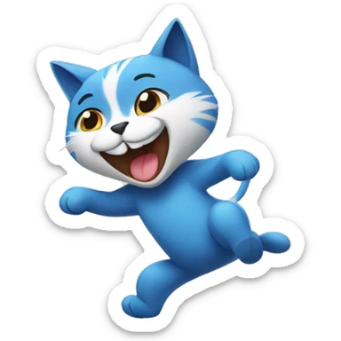 GATO BAILANDO CON PERRO sticker