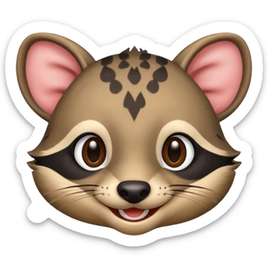 civet show yummy face sticker