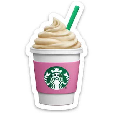 Pink Starbucks coffee cup sticker