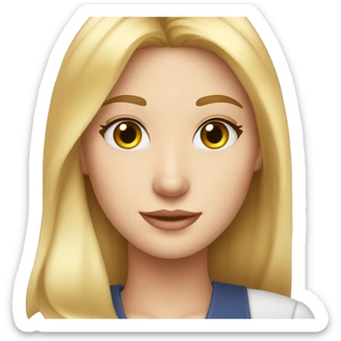 fair-skinned chest-deep blonde hostess who meets sticker