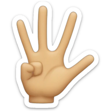 Croiser les doigts avec le pouce en plus sticker