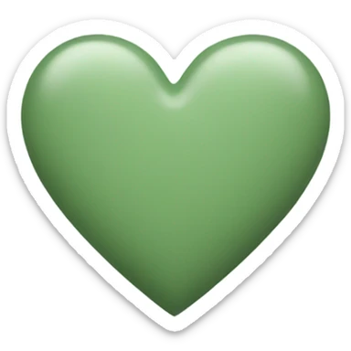 “sage green” heart sticker