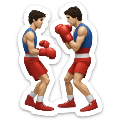 Justin Trudeau boxing very skinny not muscular sticker
