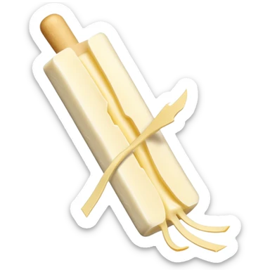 String cheese being pulled apart sticker