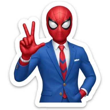 Make Spiderman's hand into an upvote sign 👍 sticker