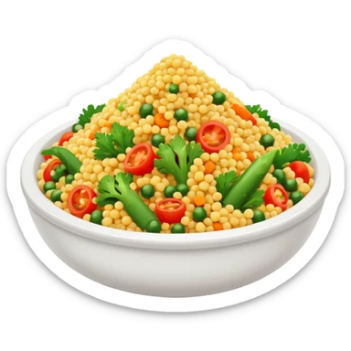 couscous emoji with vegetables sticker
