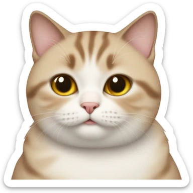 fat baby cat sticker
