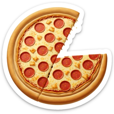 circle pizza sticker