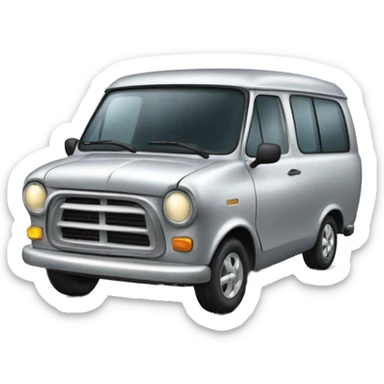 Silver mini van sticker