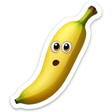 Banana with face sticker