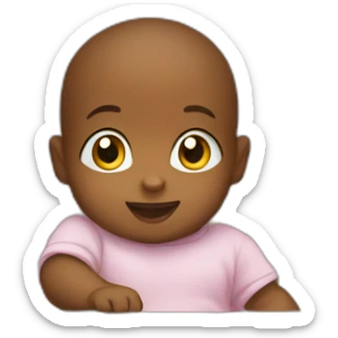 baby peeking over a crib sticker