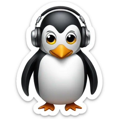 Dj penguin  sticker