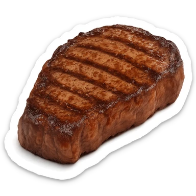 realistic juicy grilled steak, no background sticker