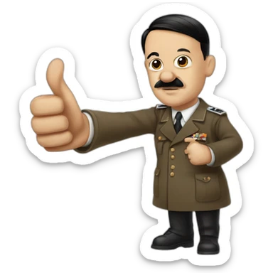 pregnant Adolf Hitler giving you a thumbs up sticker