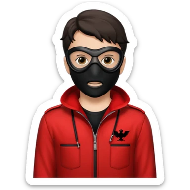 I want a emoji of a character Berlin from money heist. With his costume  sticker