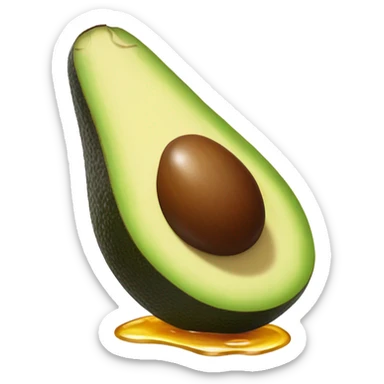 Avocado and maple syrup flag sticker