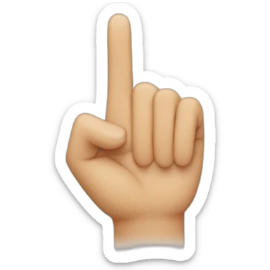 two index fingers touching sticker