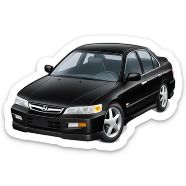1998 Honda accord black with a body kit sticker