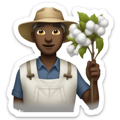 Cotton picker sticker