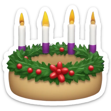 Advent wreath sticker