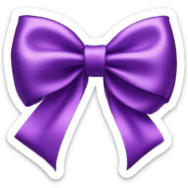 Purple bow sticker