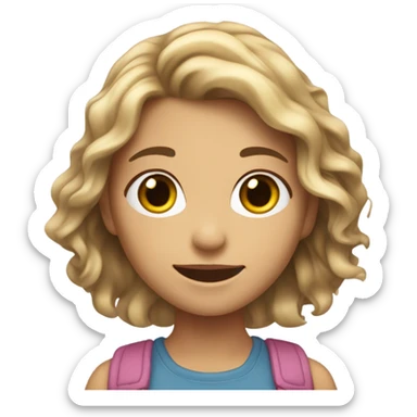 cute teenage girl sticker