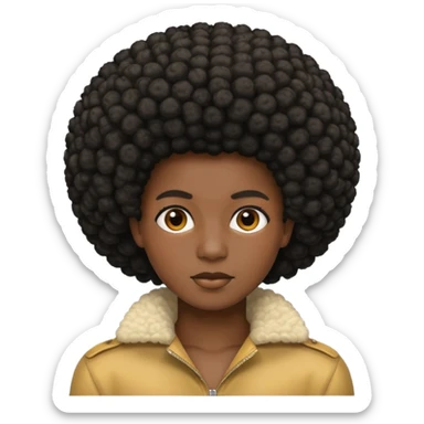 afro hairstyle sticker