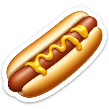 Dancing hot dog with mustard  sticker