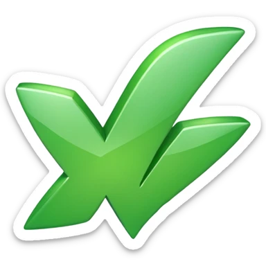 Green check mark sticker