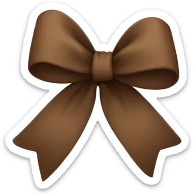 Brown bow sticker
