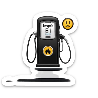 quick gas pump vs. slow EV plug. sticker