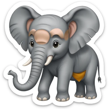 Elephant facing right side sticker