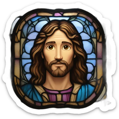 Stained glass Jesus Christ sticker
